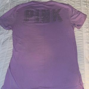 Victoria’s Secret PINK Purple Bling Short Sleeve Campus Tee